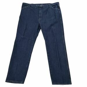 Rustler Jeans 48x32 Regular Fit Straight Leg Blue Cotton Denim 87619PW 2 of 2